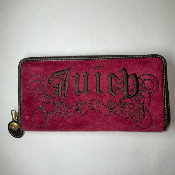 Juicy Couture Y2k Red Velour Wallet - Picture 1 of 16